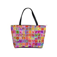 Colourful Abstract Shapes Classic Shoulder Handbag by Pakjumat