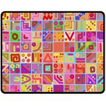 Colourful Abstract Shapes Two Sides Fleece Blanket (Medium) 58.8 x47.4  Blanket Front