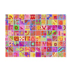 Colourful Abstract Shapes Crystal Sticker (a4) by Pakjumat