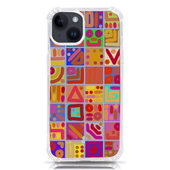 Colourful Abstract Shapes Iphone 14 Tpu Uv Print Case by Pakjumat