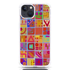 Colourful Abstract Shapes Iphone 13 Tpu Uv Print Case by Pakjumat