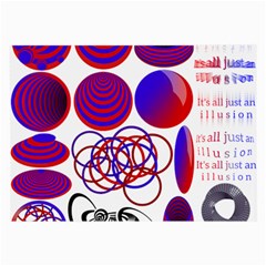 Illusion Optical Illusion Pattern Large Glasses Cloth by Pakjumat