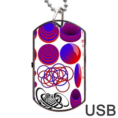 Illusion Optical Illusion Pattern Dog Tag Usb Flash (one Side) by Pakjumat