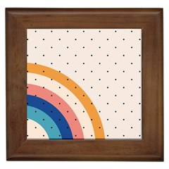 Retro Abstract Geometric Framed Tile by Modalart