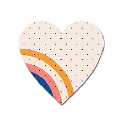 Retro Abstract Geometric Heart Magnet by Modalart