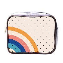 Retro Abstract Geometric Mini Toiletries Bag (one Side) by Modalart