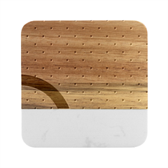 Retro Abstract Geometric Marble Wood Coaster (square) by Modalart