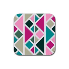 Pattern Geometric Decor Backdrop Rubber Coaster (square) by Modalart