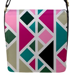 Pattern Geometric Decor Backdrop Flap Closure Messenger Bag (s) by Modalart