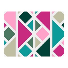 Pattern Geometric Decor Backdrop Two Sides Premium Plush Fleece Blanket (mini) by Modalart