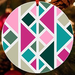 Pattern Geometric Decor Backdrop Uv Print Acrylic Ornament Round