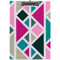 Pattern Geometric Decor Backdrop A4 Acrylic Clipboard by Modalart