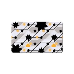 Flower Shape Abstract Pattern Magnet (name Card) by Modalart