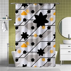 Flower Shape Abstract Pattern Shower Curtain 48  X 72  (small)  by Modalart