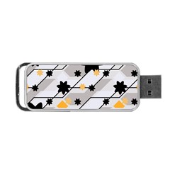 Flower Shape Abstract Pattern Portable Usb Flash (two Sides) by Modalart