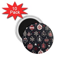 Christmas Decoration Winter Xmas 1 75  Magnets (10 Pack)  by Modalart