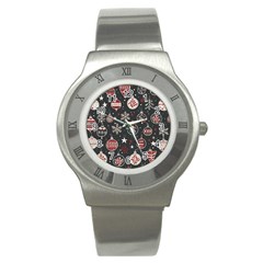 Christmas Decoration Winter Xmas Stainless Steel Watch by Modalart