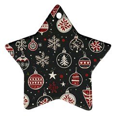 Christmas Decoration Winter Xmas Star Ornament (two Sides) by Modalart