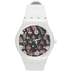 Christmas Decoration Winter Xmas Round Plastic Sport Watch (m) by Modalart