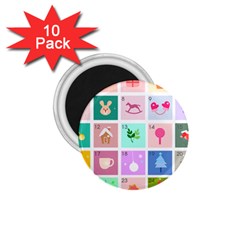 Christmas Wreath Advent 1.75  Magnets (10 pack) 