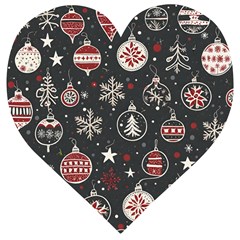 Christmas Decoration Winter Xmas Wooden Puzzle Heart by Modalart