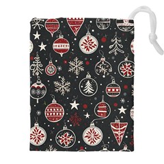 Christmas Decoration Winter Xmas Drawstring Pouch (4xl) by Modalart