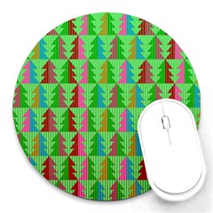 Christmas Background Paper Round Mousepad by Modalart