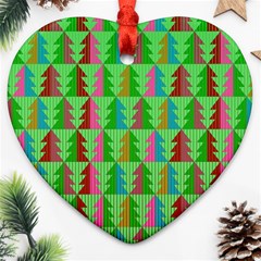 Christmas Background Paper Heart Ornament (two Sides) by Modalart