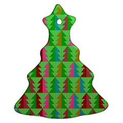 Christmas Background Paper Christmas Tree Ornament (two Sides) by Modalart