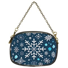 Snowflakes Pattern Chain Purse (one Side) by Modalart