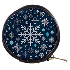 Snowflakes Pattern Mini Makeup Bag by Modalart