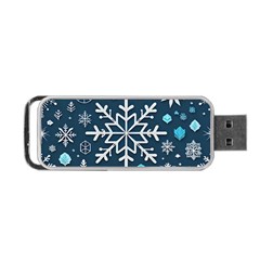 Snowflakes Pattern Portable Usb Flash (one Side) by Modalart