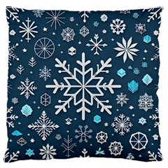 Snowflakes Pattern Standard Premium Plush Fleece Cushion Case (two Sides) by Modalart