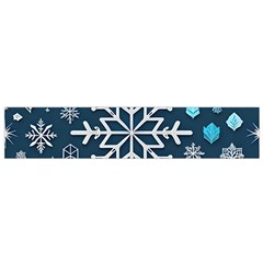 Snowflakes Pattern Small Premium Plush Fleece Scarf by Modalart