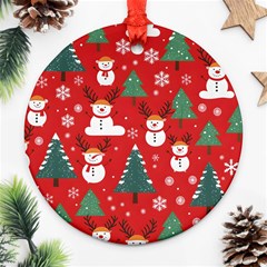 Christmas Decoration Round Ornament (two Sides) by Modalart