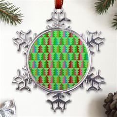 Christmas Background Paper Metal Large Snowflake Ornament by Modalart