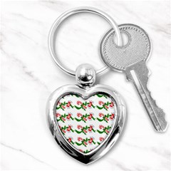 Sweet Christmas Candy Cane Key Chain (heart) by Modalart