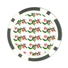 Sweet Christmas Candy Cane Poker Chip Card Guard by Modalart