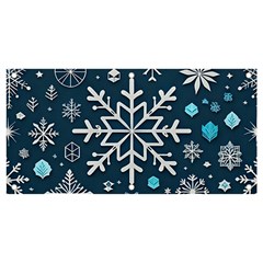 Snowflakes Pattern Banner And Sign 4  X 2  by Modalart