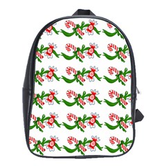 Sweet Christmas Candy Cane School Bag (large) by Modalart