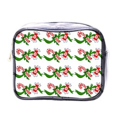 Sweet Christmas Candy Cane Mini Toiletries Bag (one Side) by Modalart