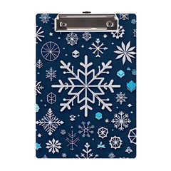 Snowflakes Pattern A5 Acrylic Clipboard