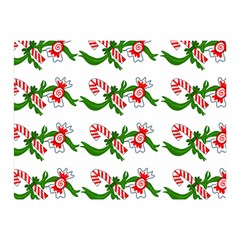 Sweet Christmas Candy Cane Two Sides Premium Plush Fleece Blanket (mini) by Modalart