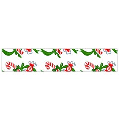 Sweet Christmas Candy Cane Small Premium Plush Fleece Scarf by Modalart