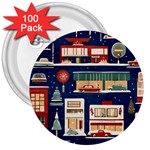 Background Mid Century Modern 3  Buttons (100 pack)  Front