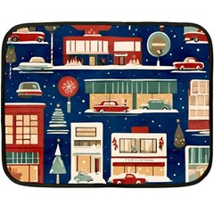 Background Mid Century Modern Two Sides Fleece Blanket (mini) by Modalart