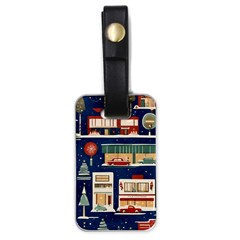 Background Mid Century Modern Luggage Tag (one Side) by Modalart