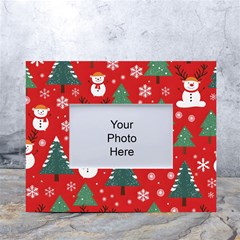 Christmas Decoration White Tabletop Photo Frame 4 x6  by Modalart