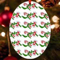 Sweet Christmas Candy Cane Uv Print Acrylic Ornament Oval by Modalart