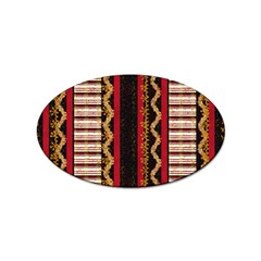 Textile Pattern Abstract Fabric Sticker (oval) by Modalart